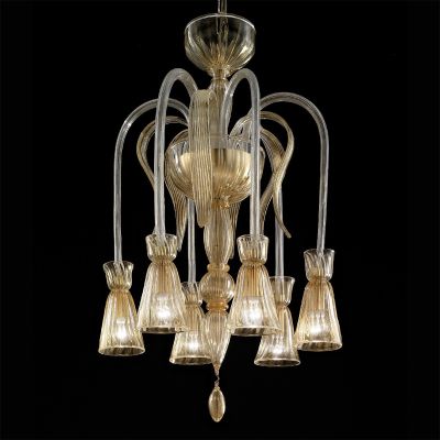 Glory 12 luces - Lámpara de cristal de Murano