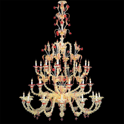Lampadario in vetro di Murano
