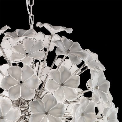 Fleurs de lotus - Lustre en verre de Murano Fleurs