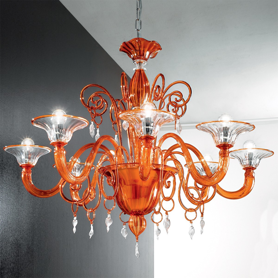 Lampadario in vetro di Murano Lampadario in vetro di Murano
