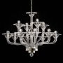 Murano chandelier silver detail