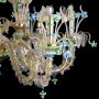 Murano chandelier Rezzonico Queen 12 lights Amber