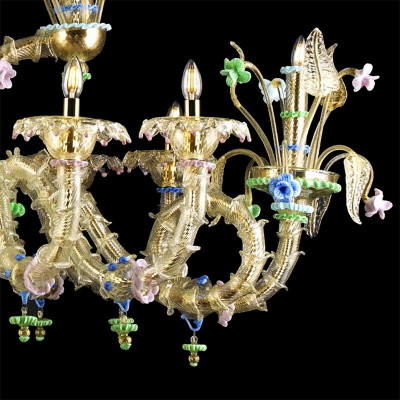 Lampadario in vetro di Murano