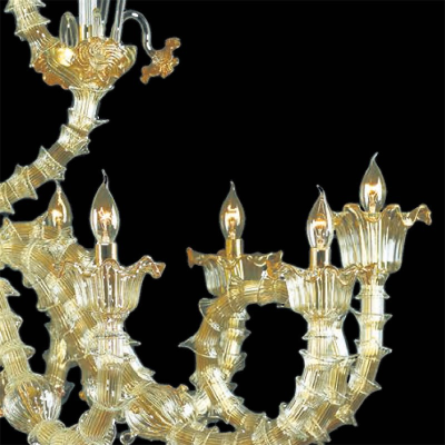 Lampadario in vetro di Murano