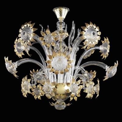 Alba - Lampadario in vetro di Murano