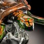Bark - Murano glass chandelier amber glass detail