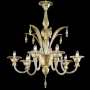 Ca' d'Oro - Lampadario di Murano 5 luci Cristallo Oro