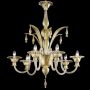 Ca' d'Oro - Murano chandelier 5 lights Crystal Gold