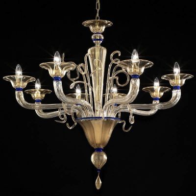 Bucintoro - Araña de cristal de Murano oro/color con 8 luces