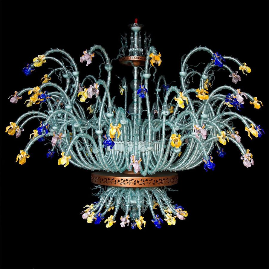 Iris Van Gogh 98 - Murano glas Kronleuchtern 98 Lichtern