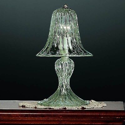 Ca' d'oro - Lampe de table à 1 lumière en verre de Murano transparent