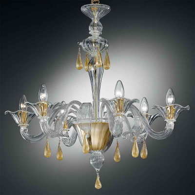Aquileia - Lampadario in vetro di Murano