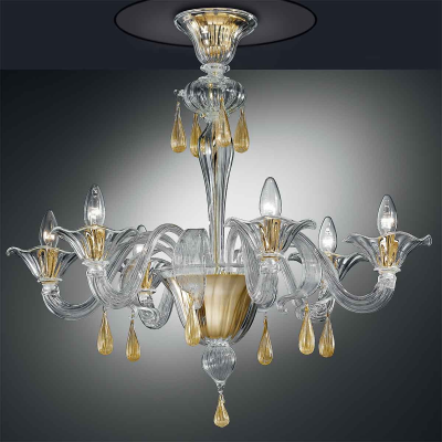 Aquileia - Lampadario in vetro di Murano