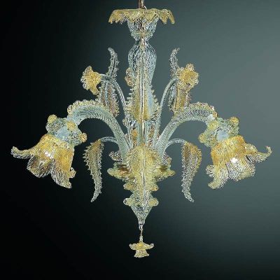 Canal grande - Araña de cristal de Murano 3 luces cristal/oro