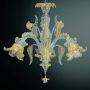Canal Grande - Murano glass chandelier 6 lights Crystal Gold