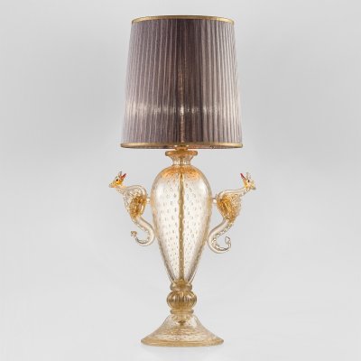 Dragoni - Lampada da tavolo in vetro di Murano - oro