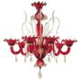 Casanova - Murano chandelier 6 lights Opal Pink