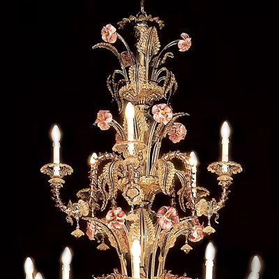 Cannaregio - Murano glas Kronleuchtern Einzelheiten