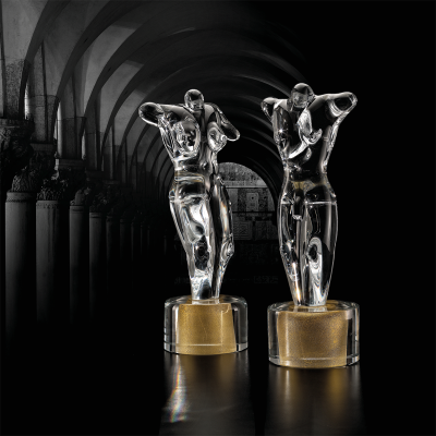 Afrodite e Adone - Murano glass sculpture