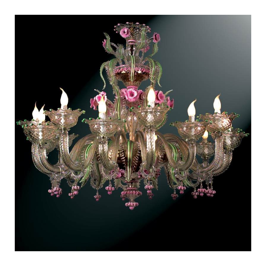 Contarini - Lustre en verre de Murano à 16 lumières Contarini - Lustre en verre de Murano à 16 lumières