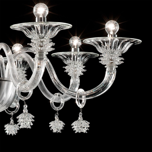 Pauline - Lampadario in vetro di Murano