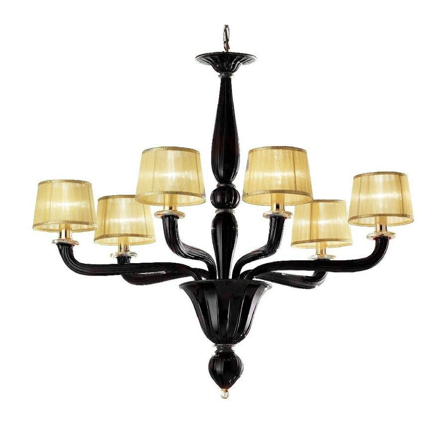 Accademia - Lustre 6 lumières Noir-or Accademia - Lustre 6 lumières Noir-or