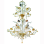 Scalzi - Lampadario di Murano 6 luci trasp. oro