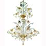 Scalzi - Murano chandelier 6 lights Crystal Gold