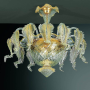 Doge - Lampadario di Murano 6 luci trasp. oro