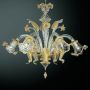 Gondola - Lámpara de Murano 6 luces Cristal Oro