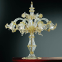 Gondola - Murano Tischlampe 1 Licht transp. Gold