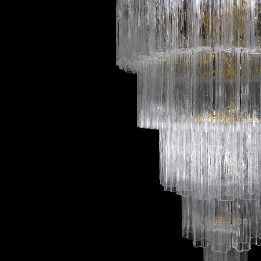 Tronchi - Lampadario in vetro di Murano, dettaglio