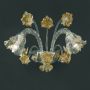 Mori - Murano Deckenleuchte 6 Leuchten Opal Kristall Gold