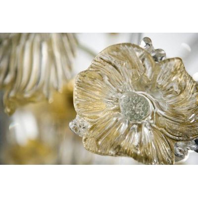 Paris - Murano chandelier 8 lights All Gold