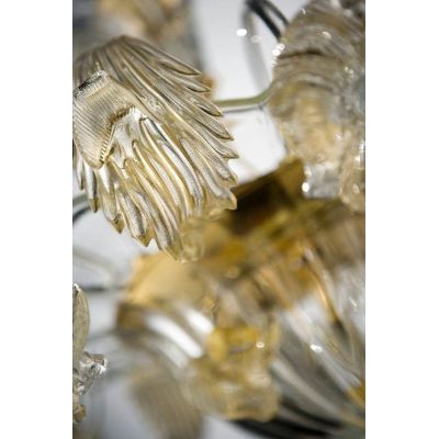 Redentore - Murano Kronleuchter 6 Leuchten Kristall Gold Vielfarbig
