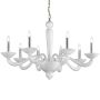 Arlecchino - Murano chandelier 8 lights White-silver