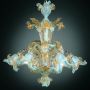 Rialto - Lámpara de mesa de Murano 1 luz transp. oro