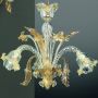 Rialto - Murano chandelier 6 lights Crystal Gold