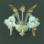 San Marco - Murano glass chandelier 6 lights Crystal Gold