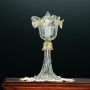 San Marco - Murano glass chandelier 3 lights Crystal Gold