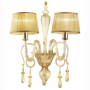 San Marco - Murano glass wall sconce 2 lights Crystal Gold