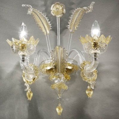 Tiepolo - Lámpara de Murano 5 luces Cristal Oro