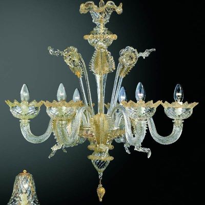 Ca' Foscari - Murano chandelier 6 lights