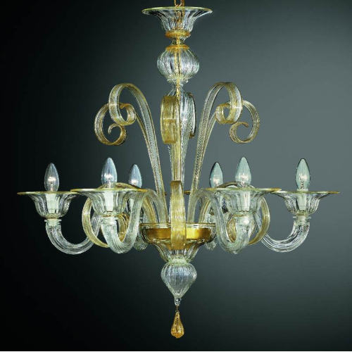 Malamocco - Lampadario in vetro di Murano