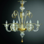 Malamocco - Lampadario di Murano 6 luci Ametista