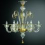 Malamocco - Lámpara de Murano 6 luces Amatista