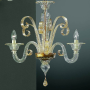 Malamocco - Lampadario di Murano 6 luci Acquamarina