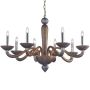 Arlecchino - Murano chandelier 8 lights Brown-silver