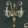 Malamocco - Lampadario di Murano 6 luci Blu