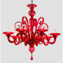 Malamocco - Lampadario di Murano 6 luci Nero